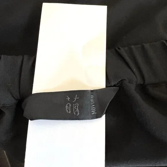 Moyuru Black Harem Pants Size Large With Pockets Artsy Lagenlook Rayon Polyester - Picture 2 of 5